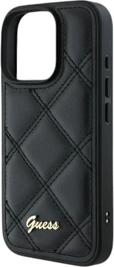 Панель Guess Quilted Metal Logo для Apple iPhone 16 Pro Max Black (GUHCP16XPSQSQSK) - зображення 6