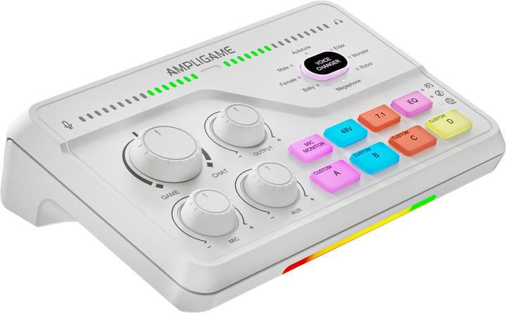 Микшерный пульт Fifine gaming sound card (SC8W) White - изображение 2