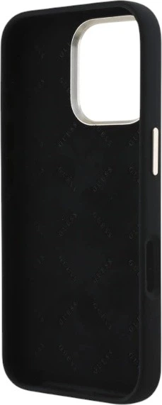 Панель Guess Silicone Script Metal Logo & Frame для Apple iPhone 16 Pro Max Black (GUHCP16XSMBSLK) - зображення 7