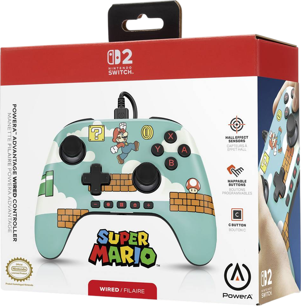 Kontroler PowerA Advantage Wired Controller for Nintendo Switch 2 Mario Time (NSGP0527-01) - obraz 7