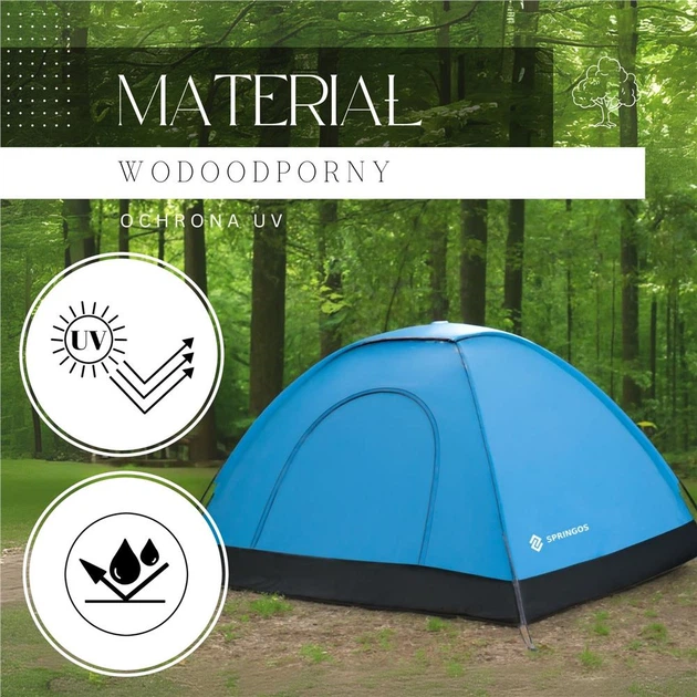 Namiot kempingowy Springos 200 x 150 cm PT007 Niebieski (5903021938725) - obraz 18