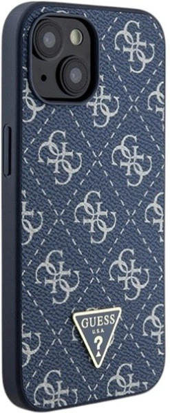 Панель Guess 4G Triangle Metal Logo для Apple iPhone 15 Plus/14 Plus Blue (GUHCP15MPG4GPB) - зображення 4