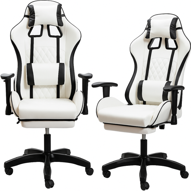 Крісло геймерське DIEGO Raptor white - Фото 2 Крісло геймерське DIEGO Raptor white - зображення 2