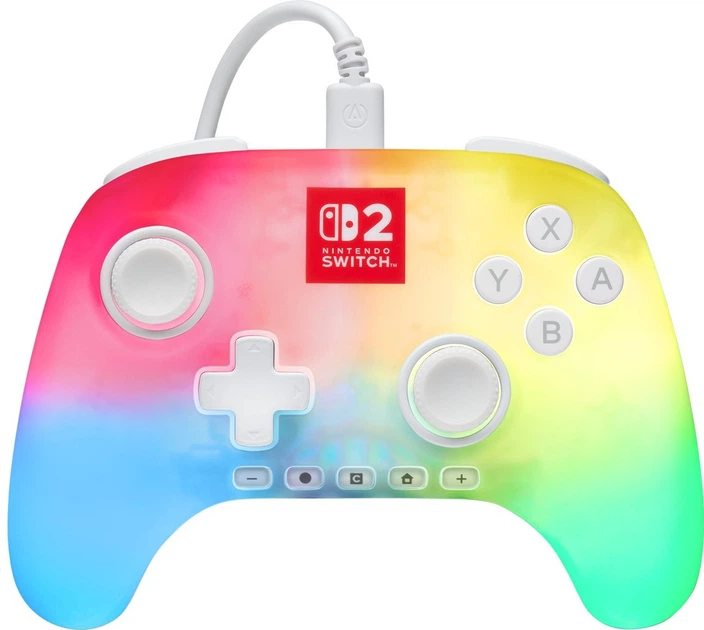Kontroler PowerA Advantage Wired Controller for Nintendo Switch 2 with Lumectra White (NSGP0524-01) - obraz 5