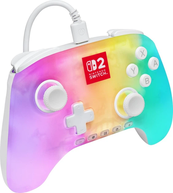 Kontroler PowerA Advantage Wired Controller for Nintendo Switch 2 with Lumectra White (NSGP0524-01) - obraz 6