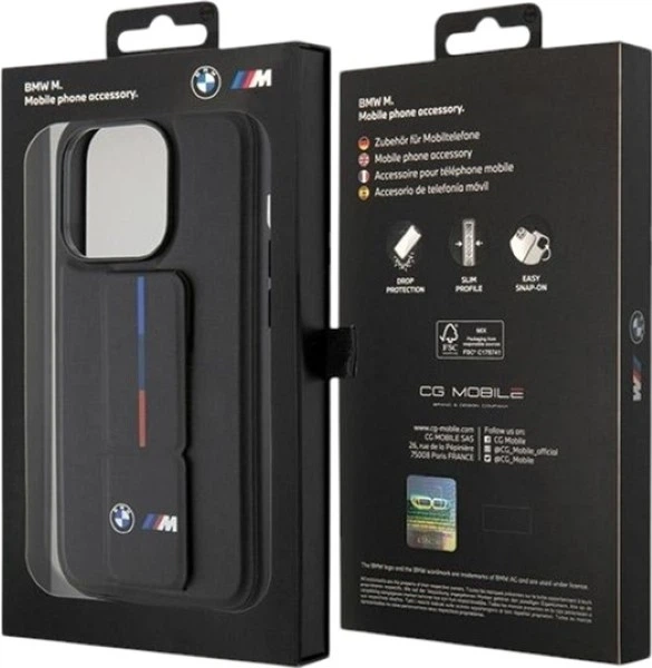 Etui BMW Grip Hot Stamp do Apple iPhone 15 Pro Black (BMHCP15L22GSLK) - obraz 8