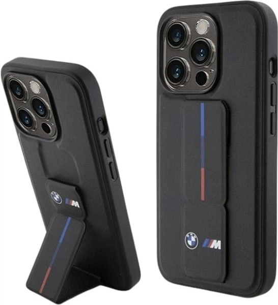 Etui BMW Grip Hot Stamp do Apple iPhone 15 Pro Max Black (BMHCP15X22GSLK) - obraz 1