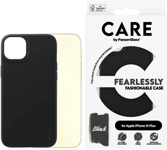 Панель Panzer Glass CARE Fearlessly Fashionable Case для Apple iPhone 15 Plus Black (5715685005664) - зображення 2