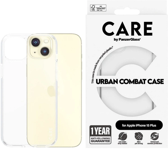 Панель Panzer Glass CARE Flagship Urban Combat Case для Apple iPhone 15 Plus Transparent (5715685005589) - зображення 3