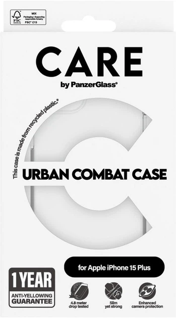 Панель Panzer Glass CARE Flagship Urban Combat Case для Apple iPhone 15 Plus Transparent (5715685005589) - зображення 4