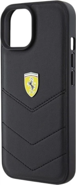 Etui Ferrari Quilted Metal Logo do Apple iPhone 15/14/13 Black (FEHCP15SRDUK) - obraz 6