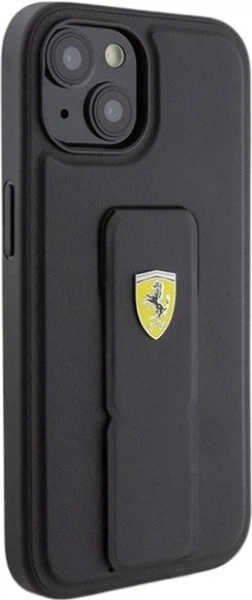 Etui Ferrari Grip Stand Metal Logo do Apple iPhone 15/14/13 Black (FEHCP15SGSPSIK) - obraz 4