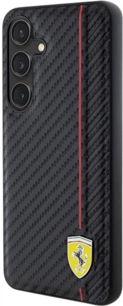 Etui Ferrari Carbon Printed Line do Samsung Galaxy S24 Black (FEHCS24SN3DUR) - obraz 2