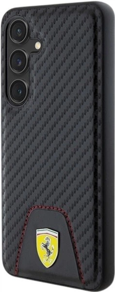 Etui Ferrari Carbon Stitched Bottom do Samsung Galaxy S24 Black (FEHCS24SN3PUK) - obraz 2