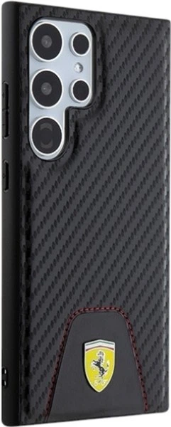 Etui Ferrari Carbon Stitched Bottom do Samsung Galaxy S24 Ultra Black (FEHCS24LN3PUK) - obraz 4