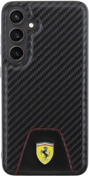 Etui Ferrari Carbon Stitched Bottom do Samsung Galaxy S24 Plus Black (FEHCS24MN3PUK) - obraz 3
