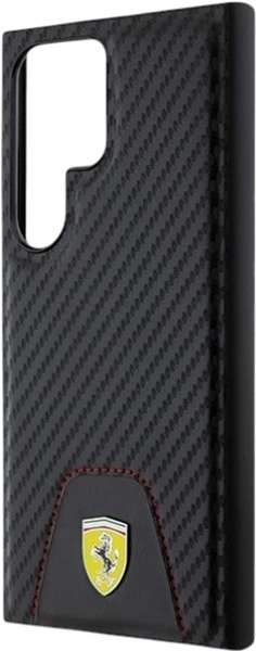 Etui Ferrari Carbon Stitched Bottom do Samsung Galaxy S24 Ultra Black (FEHCS24LN3PUK) - obraz 6