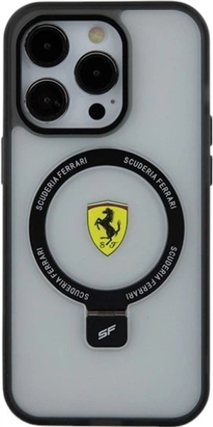 Etui Ferrari Ring Stand 2023 Collection MagSafe do Apple iPhone 15 Pro Transparent (FEHMP15LUSCAH) - obraz 3