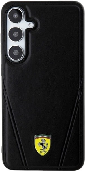 Etui Ferrari Hot Stamp V Lines MagSafe do Samsung Galaxy S24 Plus Black (FEHMS24MP3BAK) - obraz 3