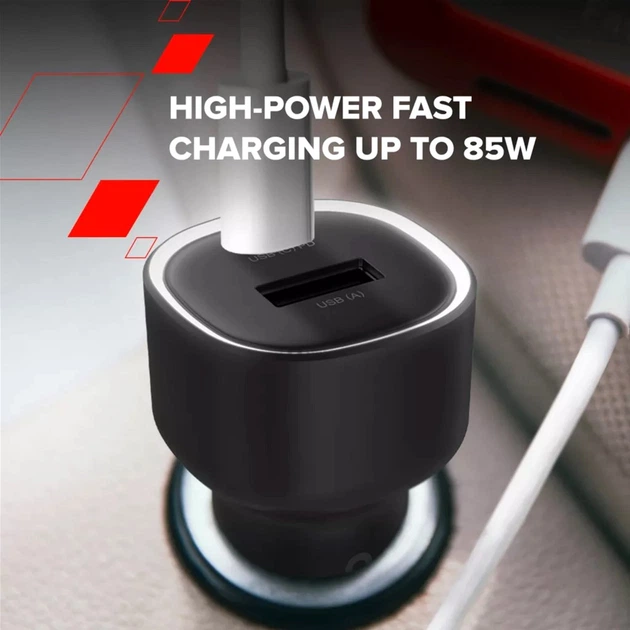 Автомобильное зарядное устройство для Canyon OnDrive 85 PD 85W USB-A+USB-C Black (CNE-CCABR8AC) - изображение 7