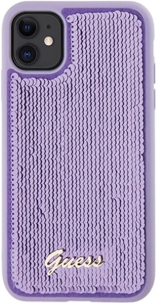 Etui Guess Sequin Script Metal do Apple iPhone 11/Xr Purple (GUHCN61PSFDGSU) - obraz 3