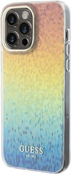 Etui Guess IML Faceted Mirror Disco Iridescent do Apple iPhone 13/13 Pro Multicolor (GUHCP13LHDECMI) - obraz 2