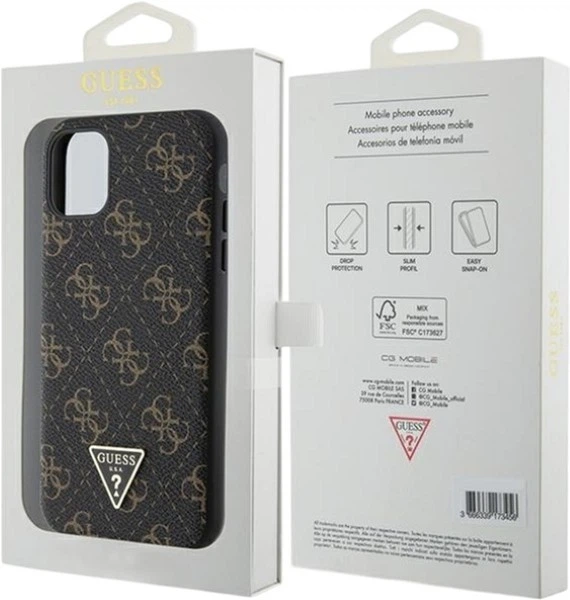 Etui Guess 4G Triangle Metal Logo do Apple iPhone 11/Xr Black (GUHCN61PG4GPK) - obraz 8