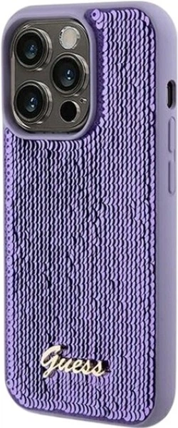 Панель Guess Sequin Script Metal для Apple iPhone 13 Pro Max Purple (GUHCP13XPSFDGSU) - зображення 2