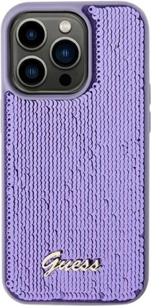 Панель Guess Sequin Script Metal для Apple iPhone 13 Pro Max Purple (GUHCP13XPSFDGSU) - зображення 3