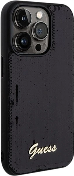Etui Guess Sequin Script Metal do Apple iPhone 13/13 Pro Black (GUHCP13LPSFDGSK) - obraz 4