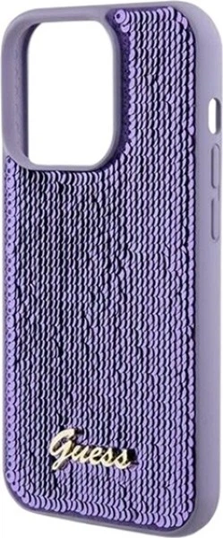 Etui Guess Sequin Script Metal do Apple iPhone 13/13 Pro Purple (GUHCP13LPSFDGSU) - obraz 6