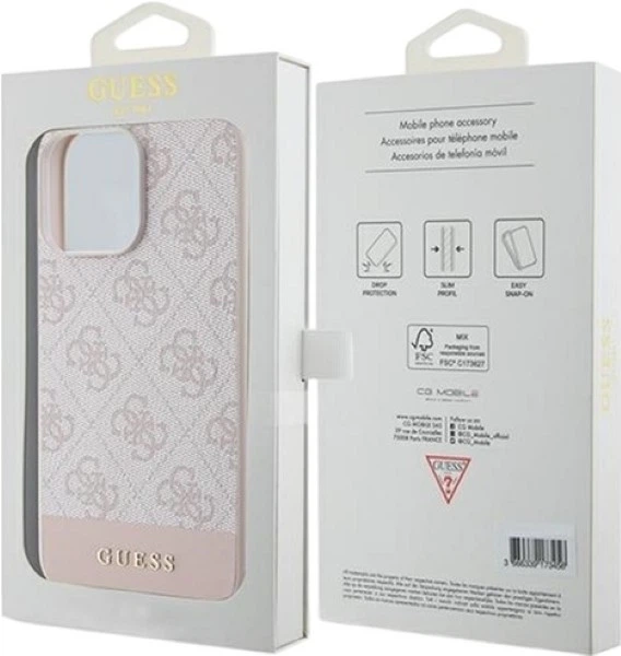 Etui Guess 4G Stripe Collection do Apple iPhone 14 Pro Pink (GUHCP14LG4GLPI) - obraz 8