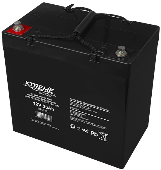 Акумуляторна батарея гелієва XTREME 82-228# 12V 55Ah 227 x 207 x 137 мм (5900804104407) - зображення 1