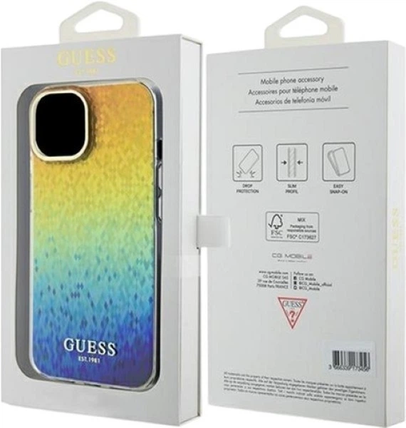 Etui Guess IML Faceted Mirror Disco Iridescent do Apple iPhone 15/14/13 Multicolor (GUHCP14SHDECMI) - obraz 8