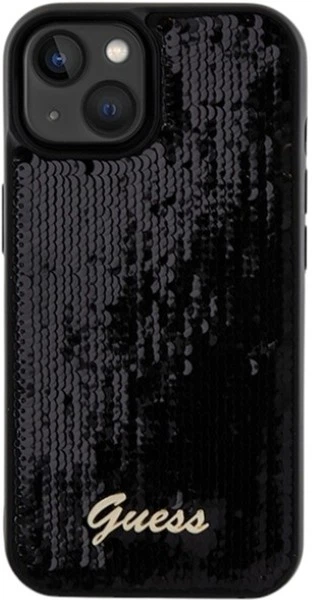 Etui Guess Sequin Script Metal do Apple iPhone 15/14/13 Black (GUHCP14SPSFDGSK) - obraz 3