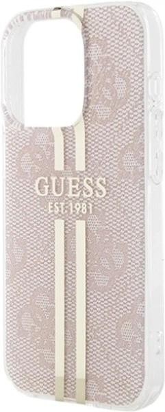 Панель Guess IML 4G Gold Stripe для Apple iPhone 14 Pro Max Pink (GUHCP14XH4PSEGP) - зображення 6