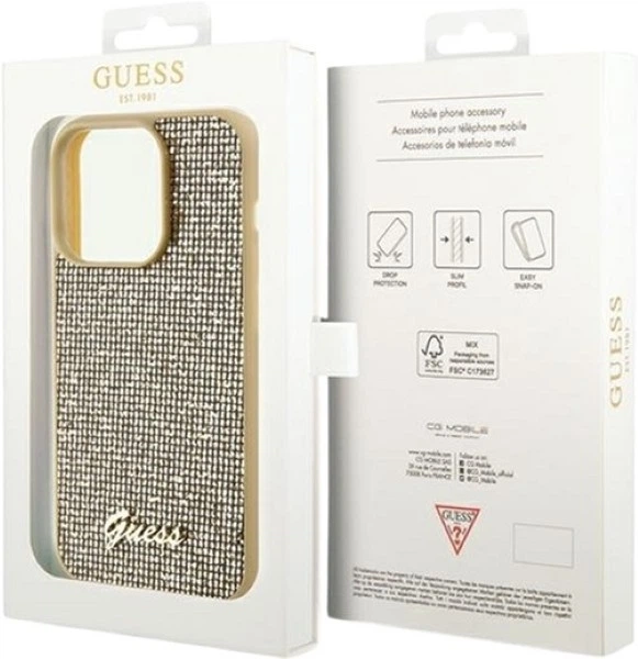 Панель Guess Disco Metal Script для Apple iPhone 14 Pro Max Gold (GUHCP14XPMSDGSD) - зображення 8