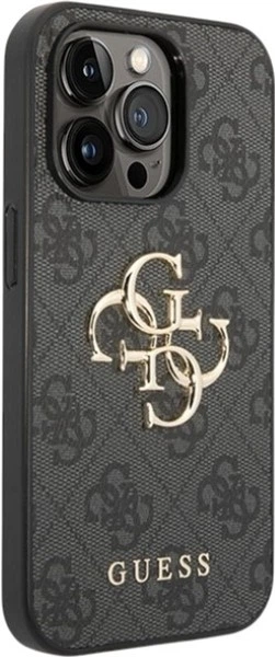 Etui Guess 4G Big Metal Logo do Apple iPhone 15 Pro Grey (GUHCP15L4GMGGR) - obraz 4