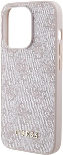 Панель Guess 4G Metal Gold Logo для Apple iPhone 15 Pro Pink (GUHCP15LG4GFPI) - зображення 6
