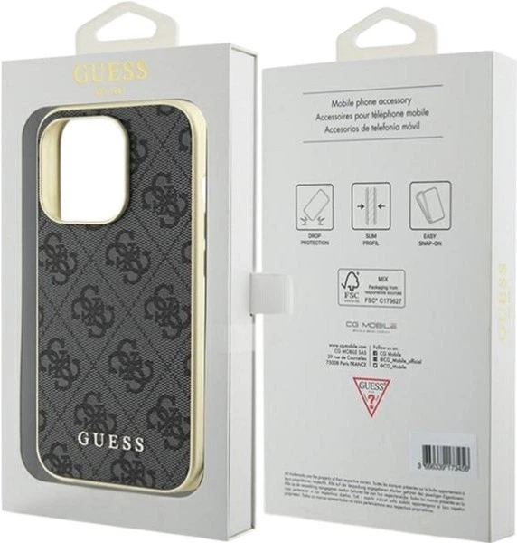 Etui Guess 4G Charms Collection do Apple iPhone 15 Pro Grey (GUHCP15LGF4GGR) - obraz 8