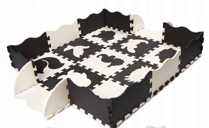 Піномат навчальний KIK пазл 114 x 114 x 1 см 25 деталей Чорний (KX6270) (5903039717701) - зображення 2