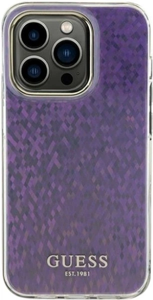 Панель Guess IML Faceted Mirror Disco Iridescent для Apple iPhone 15 Pro Pink (GUHCP15LHDECMP) - зображення 3