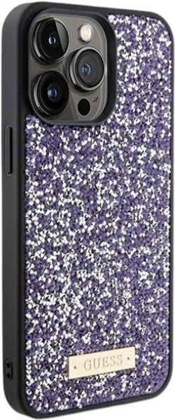 Панель Guess Rhinestone Metal Logo для Apple iPhone 15 Pro Purple (GUHCP15LPFGSBSP) - зображення 4
