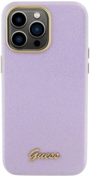 Панель Guess Glitter Glossy Script для Apple iPhone 15 Pro Lilac (GUHCP15LPGMCSL) - зображення 3