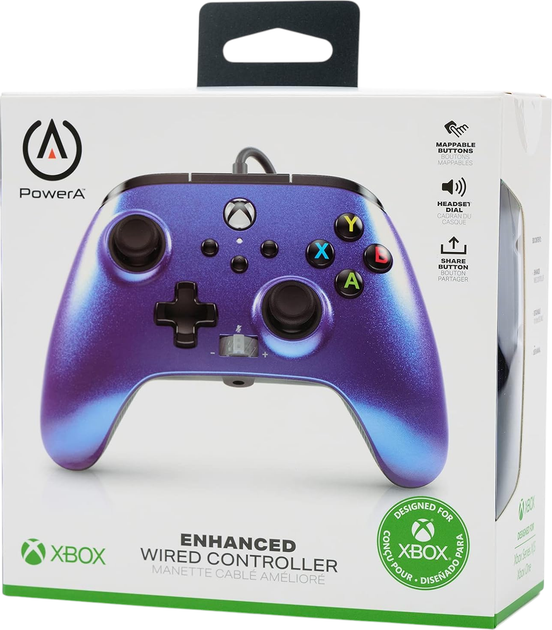 Контролер PowerA Enhanced Wired Controller for Xbox Series X|S Nebula (1521746-01) - зображення 5