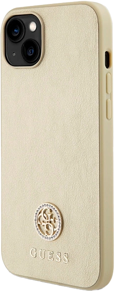 Etui Guess Leather 4G Metal Logo Strass do Apple iPhone 13/14/15 Gold (3666339151003) - obraz 2