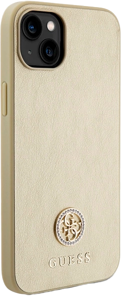 Etui Guess Leather 4G Metal Logo Strass do Apple iPhone 13/14/15 Gold (3666339151003) - obraz 4