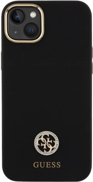 Панель Guess Silicone Logo Strass 4G для Apple iPhone 15 Plus/14 Plus Black (GUHCP15M4DGPK) - зображення 3