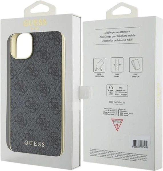 Панель Guess 4G Charms Collection для Apple iPhone 15 Plus/14 Plus Grey (GUHCP15MGF4GGR) - зображення 8