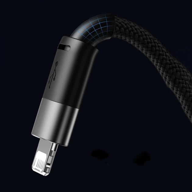 USB кабель 3в1 Micro USB/Lightning/Type-C Baseus StarSpeed One-for-three Fast Charging (1.2м, 3.5A). Black - Фото 3 USB кабель 3в1 Micro USB/Lightning/Type-C Baseus StarSpeed One-for-three Fast Charging (1.2м, 3.5A). Black - изображение 3